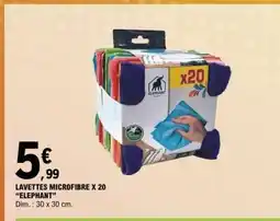 E.Leclerc LAVETTES MICROFIBRE X 20 ELEPHANT offre