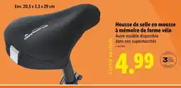 Lidl CRIVIT MEMORY FOAM Housse de selle en mousse à mémoire de forme vélo offre