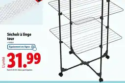 Lidl Séchoir à linge tour offre