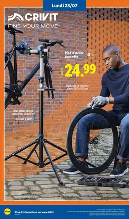 Lidl CRIVIT Pied d'atelier pour vélo offre