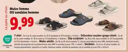 Lidl Mules adulte ou sandales homme offre