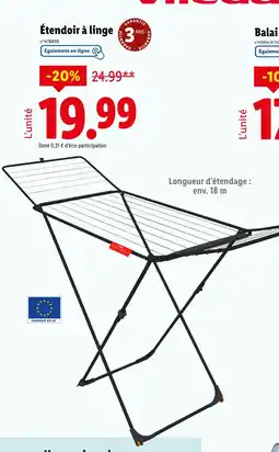 Lidl Étendoir à linge offre