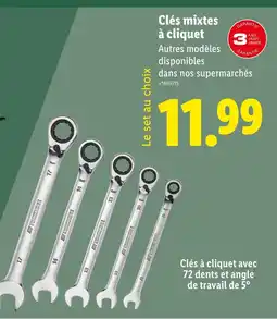 Lidl PARKSIDE Clés mixtes à cliquet offre