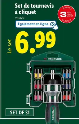 Lidl PARKSIDE Set de tournevis à cliquet offre
