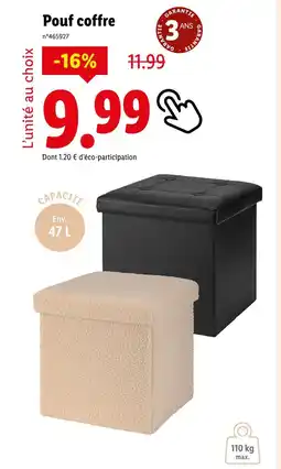 Lidl Pouf coffre offre