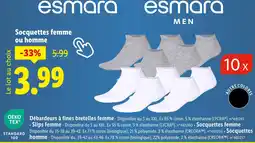 Lidl ESMARA Socquettes femme ou homme offre