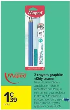Carrefour Express Maped - 2 crayons graphite kidy learn offre