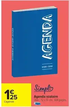 Carrefour Express Simply - agenda scolaire offre