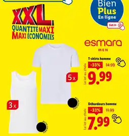 Lidl ESMARA T-shirts homme offre
