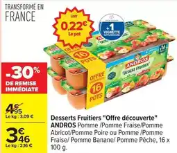 Carrefour Express Andros - desserts fruitiers offre découverte offre