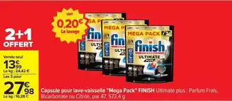 Carrefour Express Finish - capsule pour lave-vaisselle mega pack offre