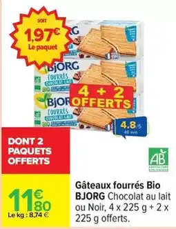 Carrefour Express Bjorg - gâteaux fourrés bio offre