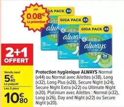 Carrefour Express Always - protection hygiénique offre
