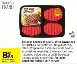 Carrefour Express Socopa - steaks hachés 15% m.g. ultra savoureux offre
