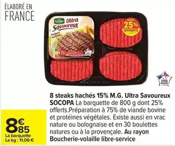 Carrefour Express Socopa - steaks hachés 15% m.g. ultra savoureux offre