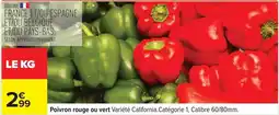Carrefour Express Poivron rouge ou vert offre