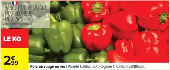 Carrefour Express Poivron rouge ou vert offre