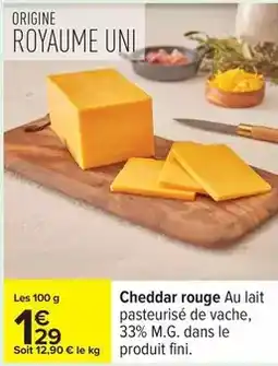 Carrefour Express Cheddar rouge offre