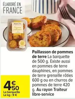 Carrefour Express Maison tino - paillasson de pommes de terre offre