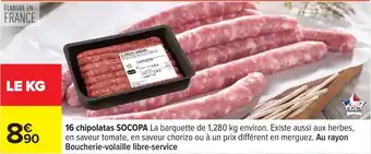Carrefour Express Socopa - chipolatas offre