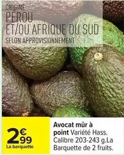 Carrefour Express Avocat mur à point offre