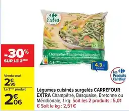 Carrefour Express Carrefour extra - légumes cuisinés surgelés offre