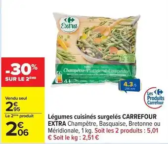 Carrefour Express Carrefour extra - légumes cuisinés surgelés offre
