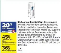 Carrefour Express Carrefour - séchoir tour familial 45 m d'étendage 4 offre