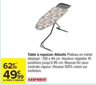 Carrefour Express Atlantic - table à repasser plateau en métal offre