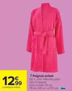 Carrefour Express Peignoir enfant offre