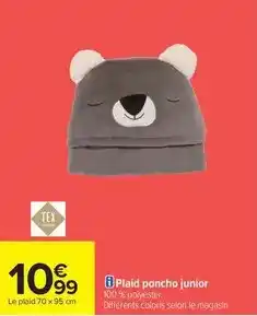 Carrefour Express Tex - plaid poncho junior offre
