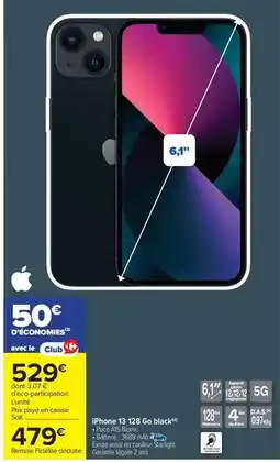 Carrefour Express Ram - iphone 15 128 go black offre