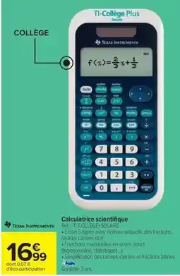 Carrefour Express Texas instruments - calculatrice scientifique offre