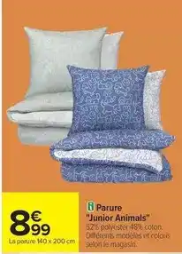 Carrefour Express Parure lunior animals offre