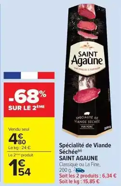 Carrefour Express Saint agaune - spécialité de viande séchée offre