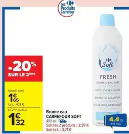 Carrefour Express Carrefour soft - brume eau offre
