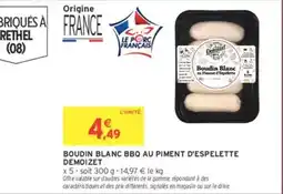 Intermarché Signal - boudin blanc bbq au piment d'espelette demoizet offre