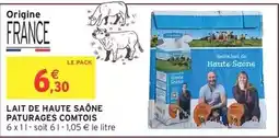 Intermarché Paturages - lait de haute saone offre