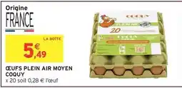 Intermarché Coquy - oeufs plein air moyen offre