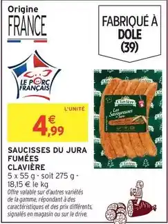 Intermarché Jura - saucisses du fumées offre