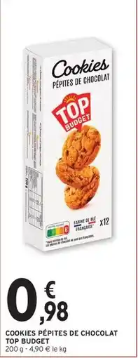 Intermarché Express Top budget - cookies pépites de chocolat offre