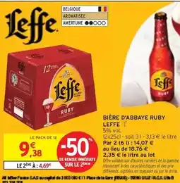 Intermarché Express Leffe - bière d'abbaye ruby offre