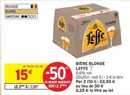 Intermarché Express Leffe - bière blonde offre