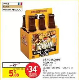 Intermarché Express Pelican - bière blonde offre
