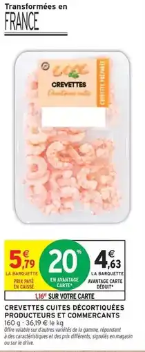 Intermarché Express Signal - crevettes cuites décortiquées producteurs et commerçants offre