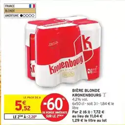 Intermarché Express Kronenbourg - bière blonde offre