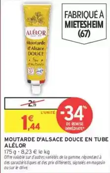 Intermarché Signal - moutarde d'alsace douce en tube offre
