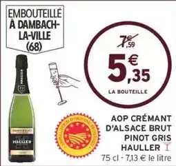 Intermarché Hauller - aop crémant d'alsace brut pinot gris offre