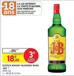 Intermarché Express J&b - scotch whisky blended rare offre