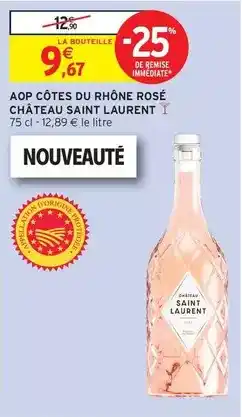 Intermarché Express Château - aop côtes du rhône rosé offre